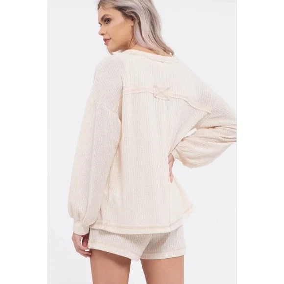 Reverse Stitched Open Front Cardigan - Picture 2 of 5